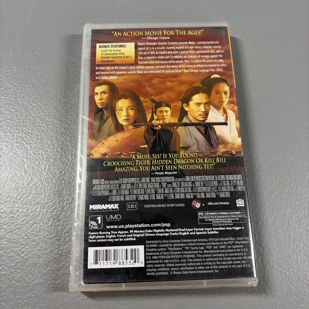 Jet Li Hero PSP UMD Video NEW Sealed Y2K VTG Tarantino Action Film